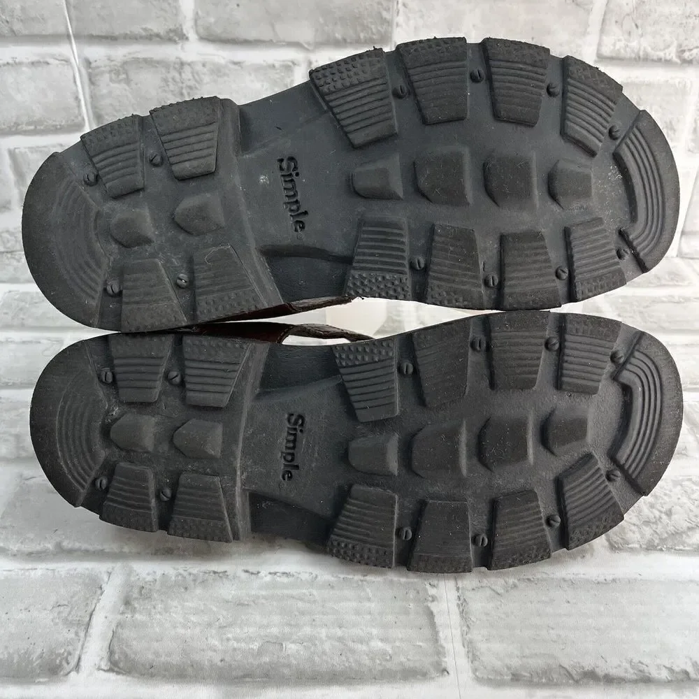 Simple Shoes Men's Size 9 Brown Leather Comfort Fisherman Sandals